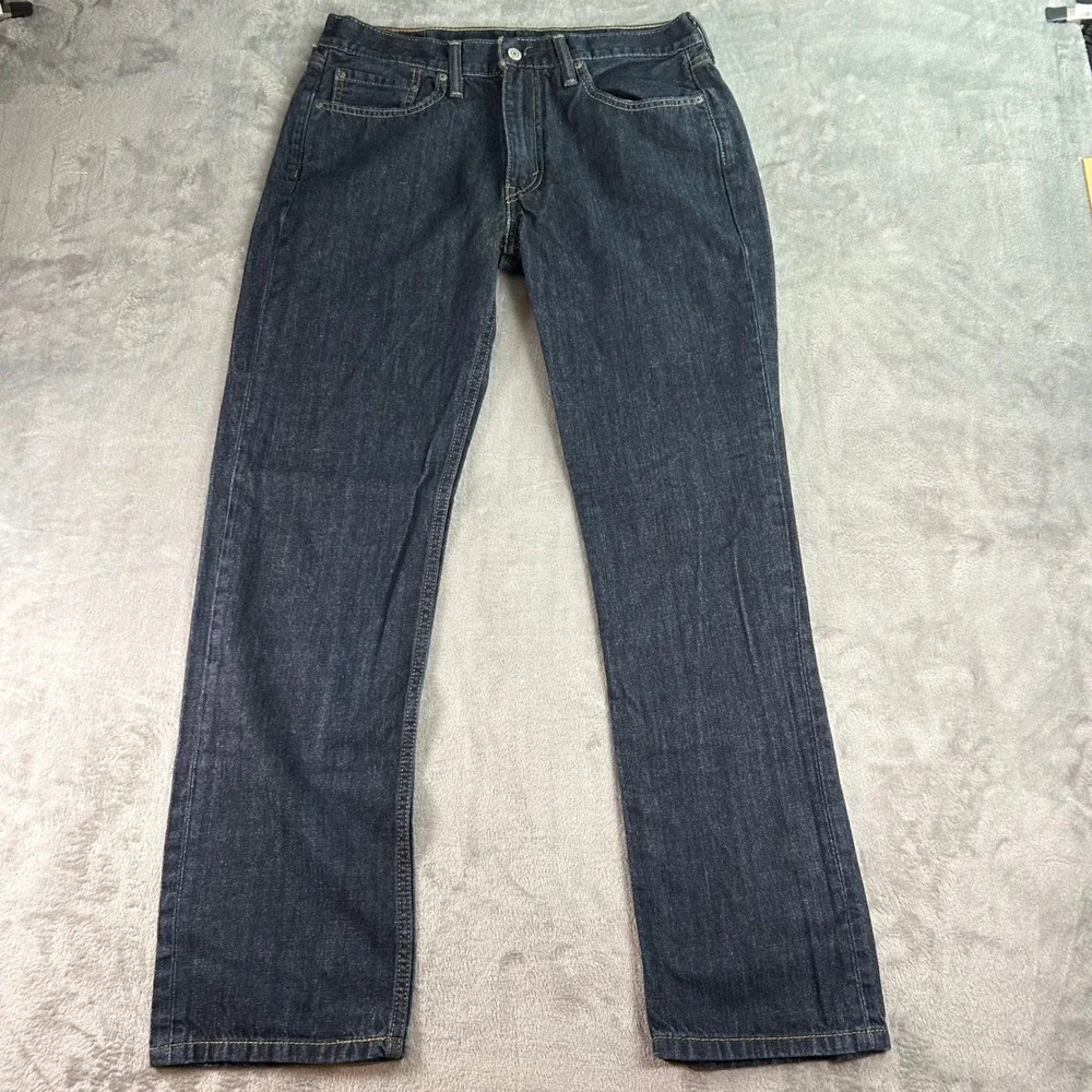Levis 514 Straight Fit Mens Jeans Dark Wash Indigo Blue 33x32 00514-4010